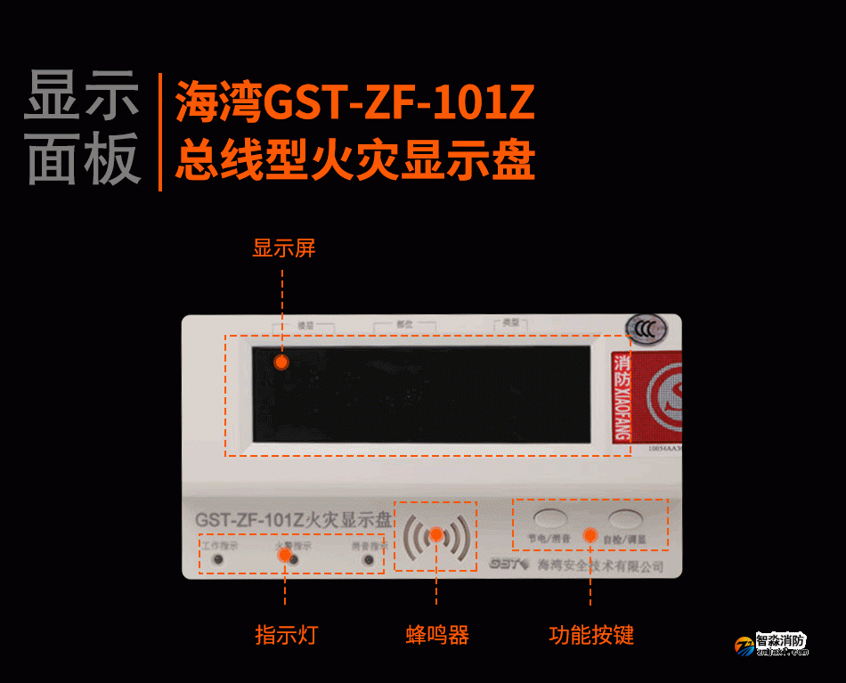 GST-ZF-101Z總線型火災顯示盤顯示面板